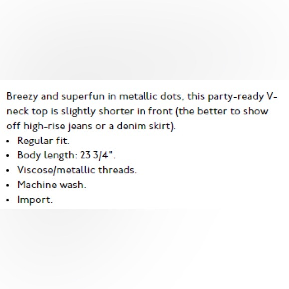 Madewell Black Rhyme Top in Metallic Dot Short Sleeve Blouse (L) - Picture 3 of 15